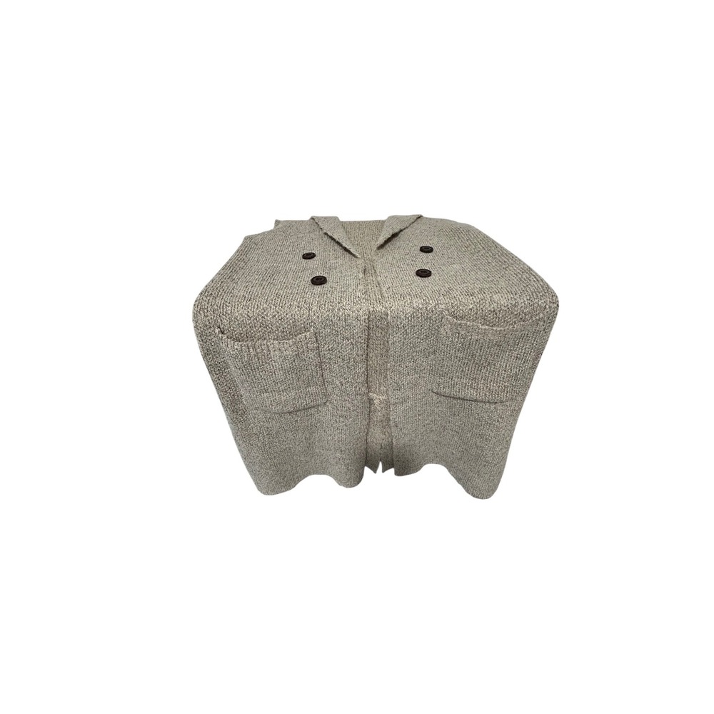Tan Beige Open Front Knit Cardigan Sweater Size Medium 9010WH Oatmeal Cozy Layer